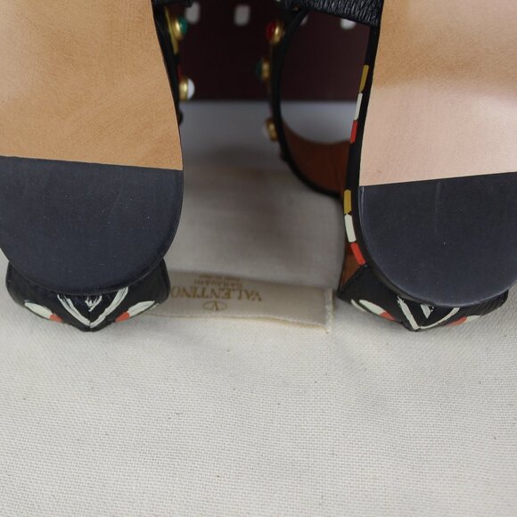 NEW VALENTINO Runway Tribal Stud Sandals | Boho Flat Sandals for Summer - Picture 15 of 16